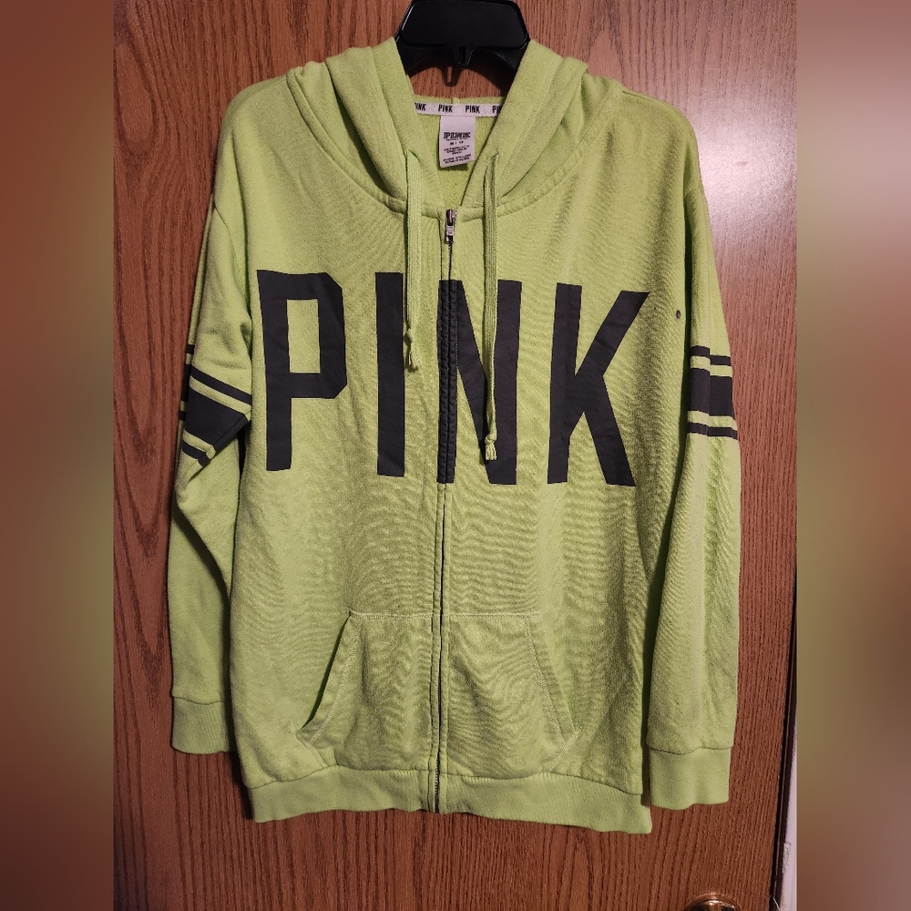 Pink zip up sweatshirt